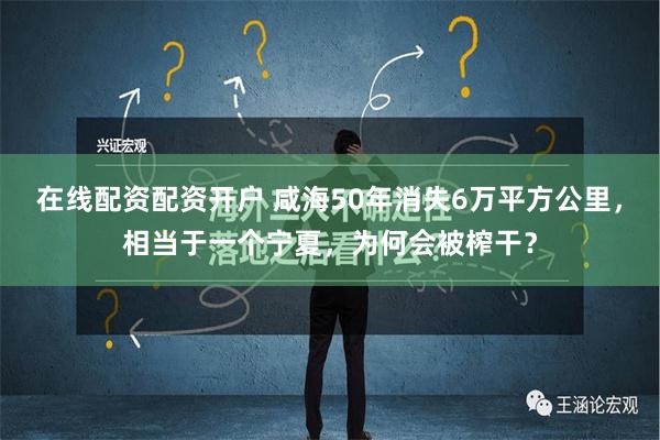 在线配资配资开户 咸海50年消失6万平方公里，相当于一个宁夏，为何会被榨干？