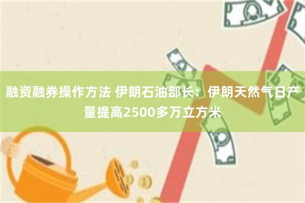 融资融券操作方法 伊朗石油部长：伊朗天然气日产量提高2500多万立方米