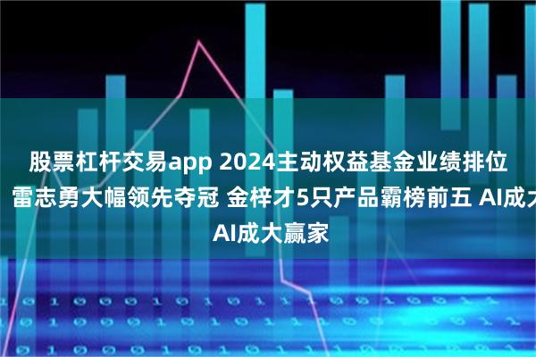 股票杠杆交易app 2024主动权益基金业绩排位出炉：雷志勇大幅领先夺冠 金梓才5只产品霸榜前五 AI成大赢家